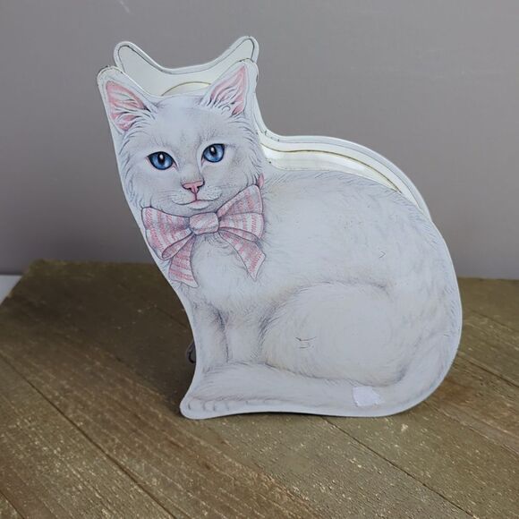 Cat shaped vintage tin storage - Picture 5 of 6